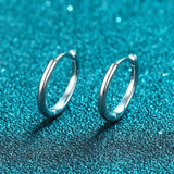 S925 Sterling Silver Hoop Earrings 9mm Freshwater Pearl 18K Plated