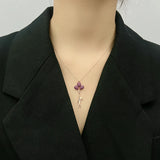 S925 Sterling Silver Hot Air Balloon Girl Necklace Europe Middle East Ins