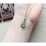 S925 Silver Chalcedony Jade Pendant Necklace Grace
