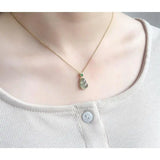 S925 Silver Chalcedony Jade Pendant Necklace Grace