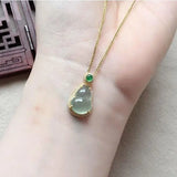 S925 Silver Chalcedony Jade Pendant Necklace Grace