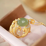 S925 Silver Inlaid Hetian Jade Gray Jade Fish Pendant