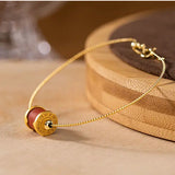S925 Red Agate Bracelet Adjustable Hand