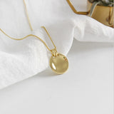 S925 Sterling Silver Concave Geometry Necklace for Women