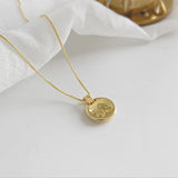 S925 Sterling Silver Concave Geometry Necklace for Women