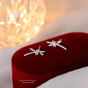 S925 Sterling Silver Twisted Rope Stud Earrings