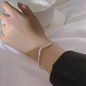 S925 Silver Wave Bracelet for Women