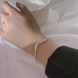 S925 Silver Wave Bracelet for Women