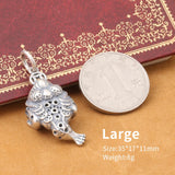 S925 Silver Retro Golden Toad Bracelet Pendant