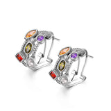 925 Sterling Silver Ear Nails Retro Hollow Earrings for Party Birthday