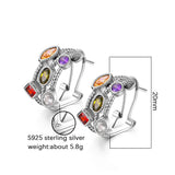 925 Sterling Silver Ear Nails Retro Hollow Earrings for Party Birthday
