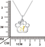 S925 Sterling Silver Dog Paw Necklace Puppy Pendant