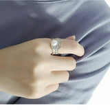 S925 Sterling Silver Natural Pearl Ring Fittings Adjustable DIY