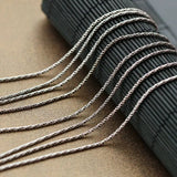 Retro Thai Silver Necklace Twine Fine Chain Hypoallergenic Vintage Silver Chain