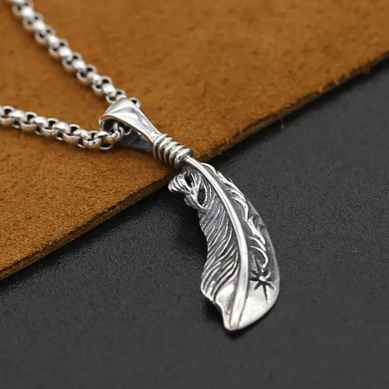 Sterling Silver Eagle Wings Feather Pendants
