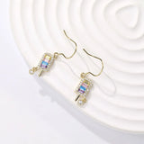 925 Silver Vintage Earrings With Simulated Diamond Fine Jewelry