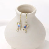 925 Silver Vintage Earrings With Simulated Diamond Fine Jewelry