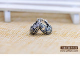 S925 Vintage Hollow Petal Thai National Wind Earrings