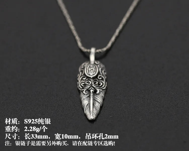 Vintage Thai Silver Takahashi Goro Eagle Wings Santa Feather Pendants