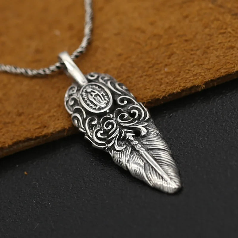Vintage Thai Silver Takahashi Goro Eagle Wings Santa Feather Pendants