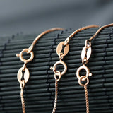 S925 Sterling Silver Necklace Fine Silver Box Chain Men Women