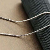 S925 Sterling Silver Necklace Thai Silver Chain Retro Vintage Men Women