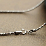 S925 Sterling Silver Necklace Thai Silver Chain Retro Vintage Men Women
