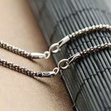 S925 Sterling Silver Necklace Vintage Chain Retro Thai Silver Hypoallergenic