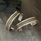 Vintage Serrated Sterling Silver Bangle Jewelry