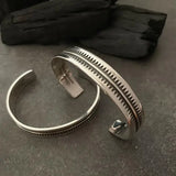 Vintage Serrated Sterling Silver Bangle Jewelry