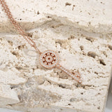925 Silver Key Necklace with Zircon Inlay, Gift Jewelry