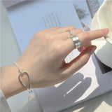 S925 Sterling Silver Korea Knot Bracelet Geometric Minimalist Hand Jewelry
