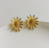 S925 Sunflower Earrings for Women Wedding