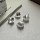 S925 Sterling Silver Round Ball Earrings