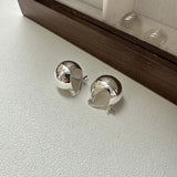 S925 Sterling Silver Round Ball Earrings