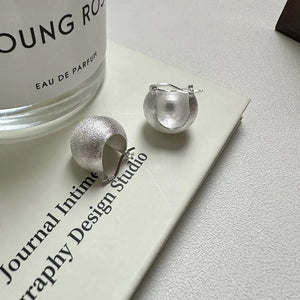 S925 Sterling Silver Round Ball Earrings