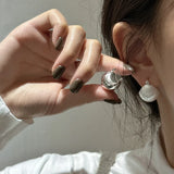 S925 Sterling Silver Round Ball Earrings