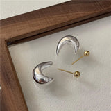S925 Silver Blogger Separation Arc Earrings