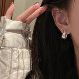 S925 Silver Blogger Separation Arc Earrings