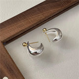 S925 Silver Blogger Separation Arc Earrings