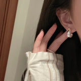 S925 Silver Blogger Separation Arc Earrings