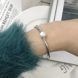 S925 Sterling Silver Mini Pearl Bracelet Handwear Girl