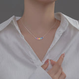 Colorful Smile Face Choker Necklace Pendant for Women