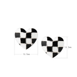 S925 Sterling Silver Heart Earrings Love Paint Baking