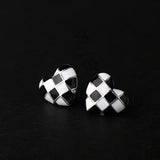 S925 Sterling Silver Heart Earrings Love Paint Baking
