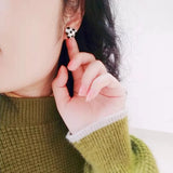 S925 Sterling Silver Heart Earrings Love Paint Baking