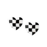 S925 Sterling Silver Heart Earrings Love Paint Baking