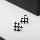 S925 Sterling Silver Heart Earrings Love Paint Baking