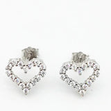 S925 Sterling Silver Hollow Heart Earrings Europe America Holiday