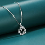 S925 Sterling Silver Lucky Garland Pendant Necklace